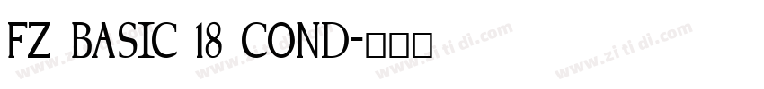 FZ BASIC 18 COND字体转换